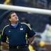 Michigan head coach Brady Hoke watches a ball during warmups before the game against Illinois on Saturday. Daniel Brenner I AnnArbor.com